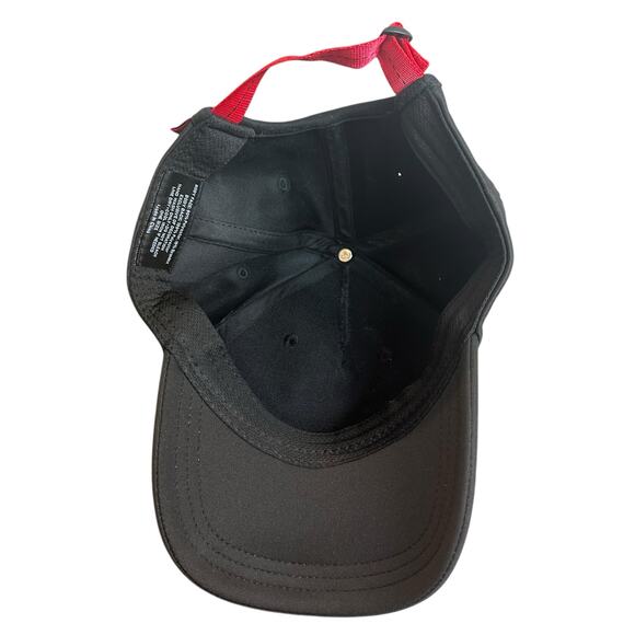 Peloton Black Adjustable Red Strap Baseball Cap One Size Unisex NWOT